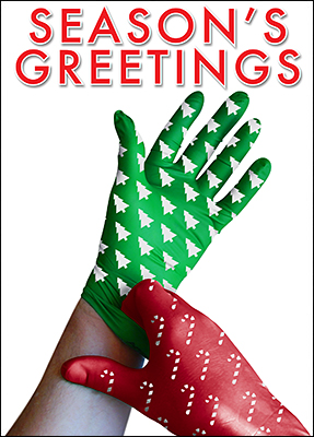 surgical gloves christmas card l