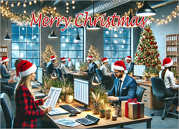 Accountant Christmas Card Salute