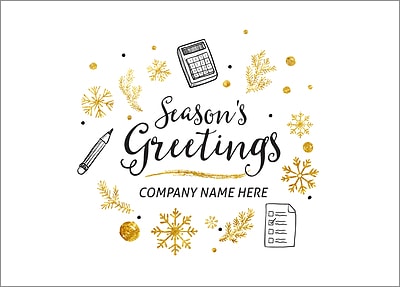 Accounting Icons Christmas Card
