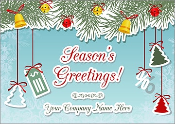 Accounting Ornaments Christmas Card