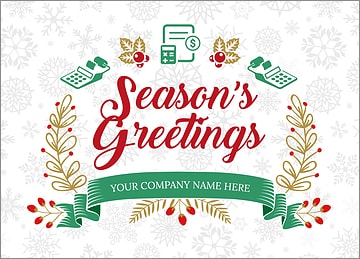 Accounting Snowflake Christmas Card