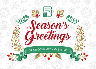 Accounting Snowflake Christmas Card