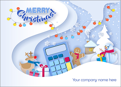 Accounting Snowflakes Card