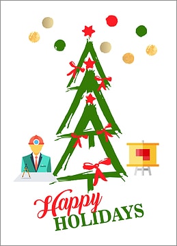 Architects Tree Holiday Card