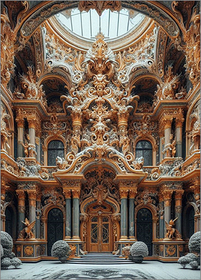 Architecture Christmas Card Chic (Glossy White) 