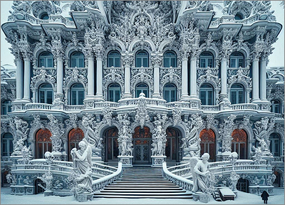 Architecture Christmas Card Festive (Glossy White) 