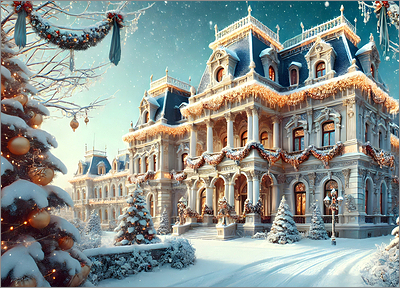 Architecture Christmas Card Lively (Glossy White) 