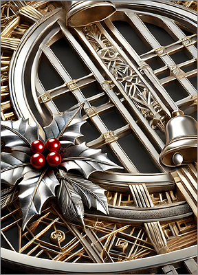 Architecture Christmas Card Showy (Glossy White) 