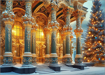 Architecture Christmas Card Swinging
