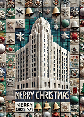 Architecture Christmas Card Tiles (Glossy White) 