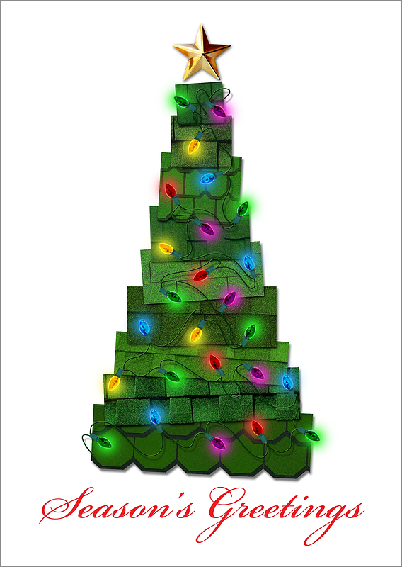 Asphalt Roofing Christmas Cards Personalized For Your Business