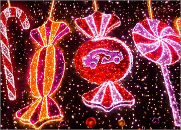 Auto Body Christmas Lights Card