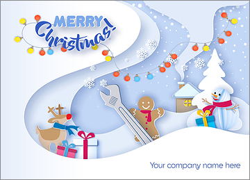 Auto Mechanic Snowflake Card