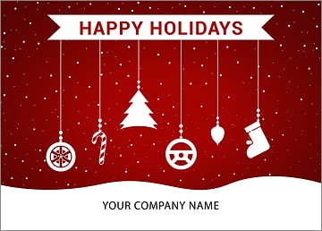 Auto Ornaments Holiday Card