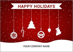 Auto Ornaments Holiday Card