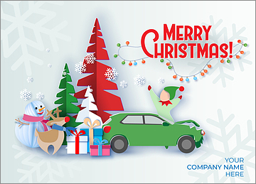 Auto Salvage Merry Elf Card