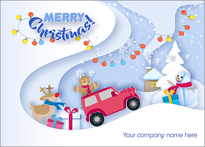 Auto Salvage Snowflake Card (Glossy White) 