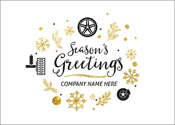 Auto Tires Holiday Card