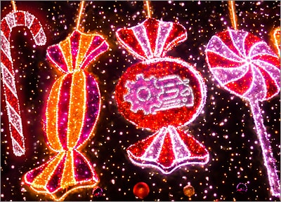 Automotive Christmas Lights Card (Glossy White) 