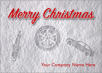 Automotive Snow Print Card