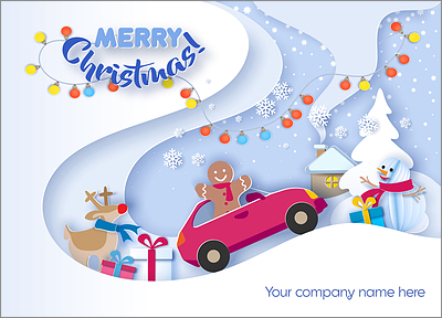 Automotive Snowflakes Card