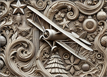 Aviation Christmas Card Artistic