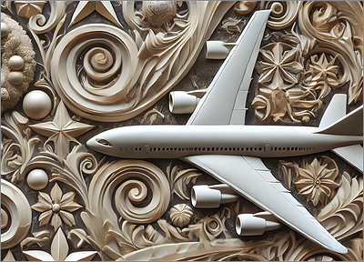 Aviation Christmas Card Traditional (Glossy White) 