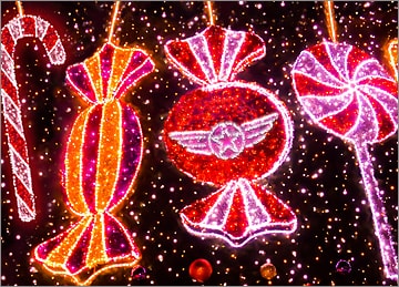 Aviation Christmas Lights Card