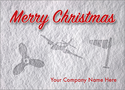 Aviation Snow Print Card