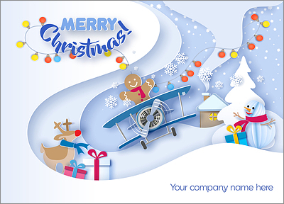 Aviation Snowflakes Card