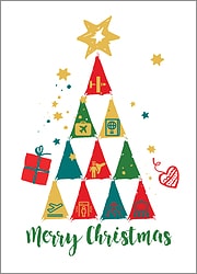 Aviation Tree Christmas Card