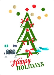 Aviation Tree Tree Holiday Card