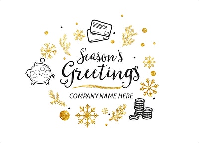 Banking Icons Christmas Card