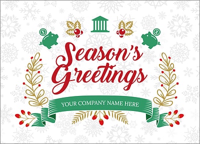 Banking Snowflake Christmas Card