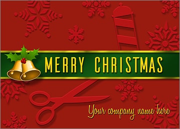 Barber Card Red