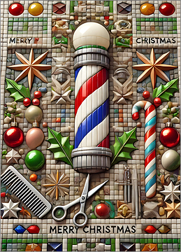 Barber Christmas Card Modern