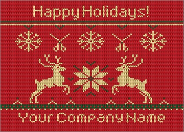 Barbers Reindeer Christmas Card