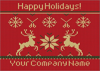 Barbers Reindeer Christmas Card