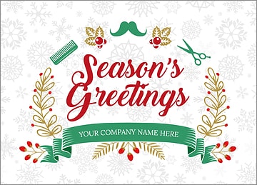 Barbers Snowflake Christmas Card