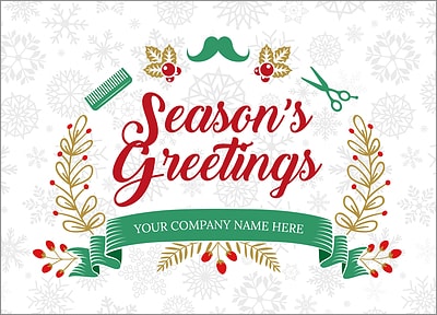 Barbers Snowflake Christmas Card