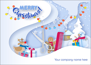 Barbershop Snowflakes Card