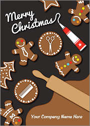 Beauty Barber Gingerbread Holiday Card
