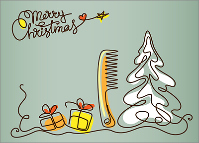 Beauty Christmas Card (Glossy White) 