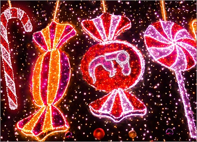 Beauty Christmas Lights Card