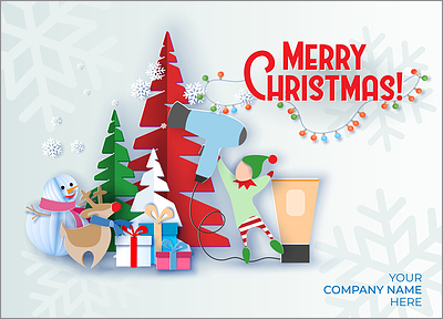 Beauty Salon Merry Elf Card