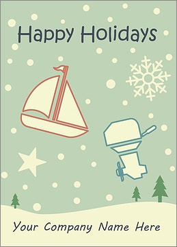 Boat Snowfall Card