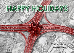 Bow Intersection Christmas Card