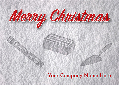 Bricklayers Snow Print Card (Glossy White) 