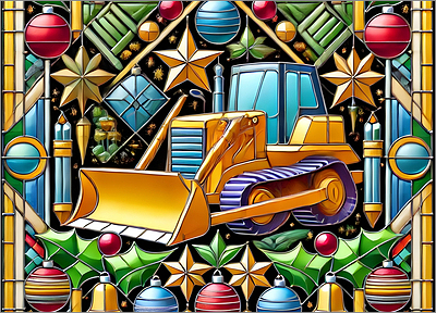 Bull Dozer Christmas Precious