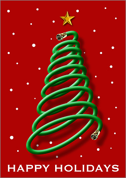 Cable Christmas Tree Card